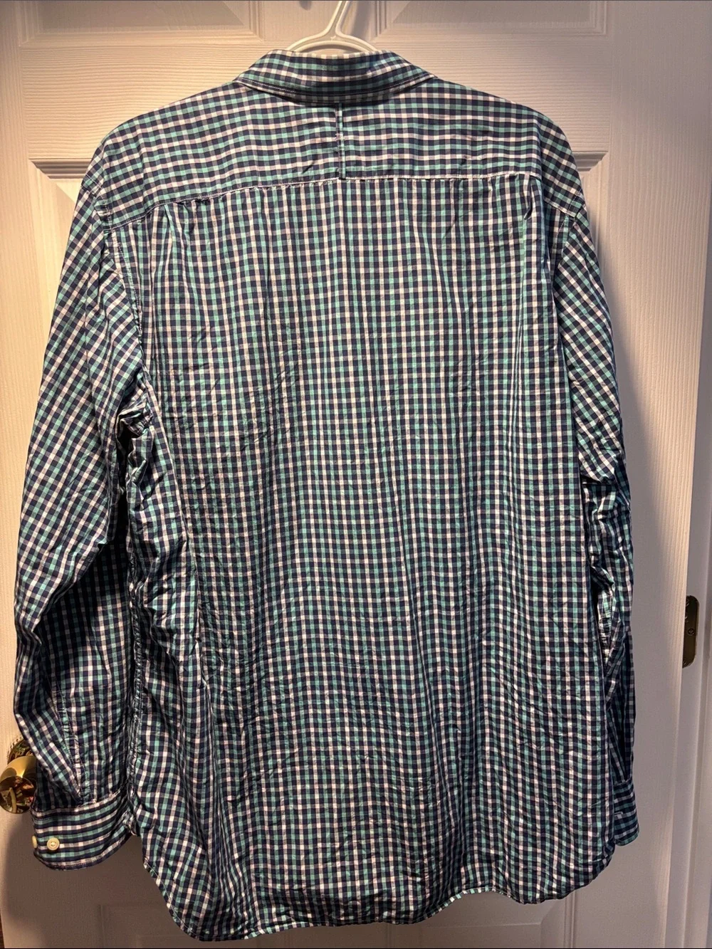 Banana Republic Green & Blue Gingham Button-Down Shirt